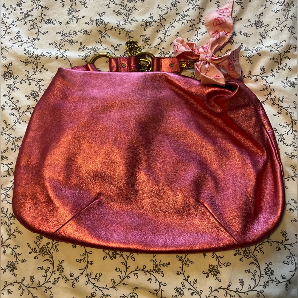 Juicy Couture Vintage Metallic Pink  Women's Hobo Bag 💗Wicked Galinda/Glinda!